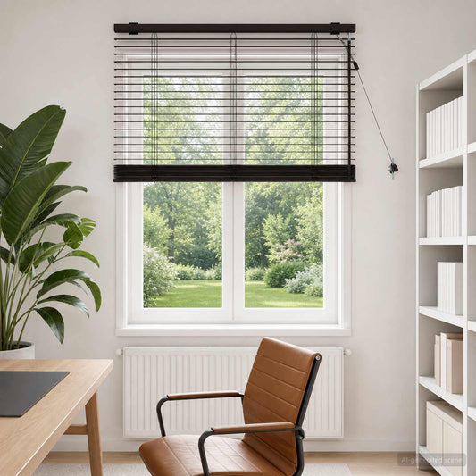 vidaXL Venetian Blind Dark Brown 75 x 160 cm 35 mm