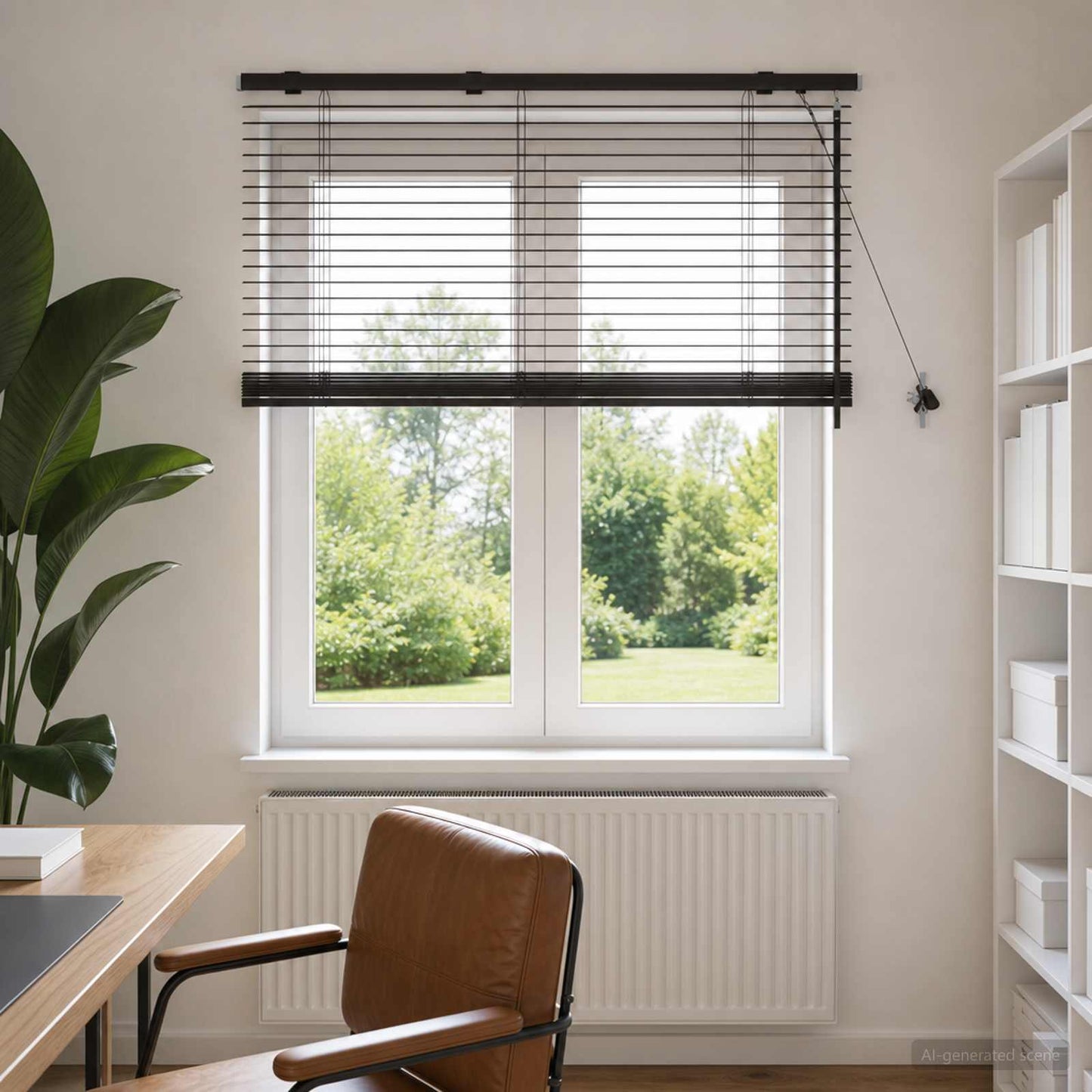 vidaXL Venetian Blind Dark Brown 120 x 160 cm 35 mm