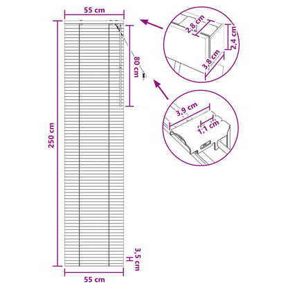 vidaXL Venetian Blind Dark Brown 55 x 250 cm 35 mm