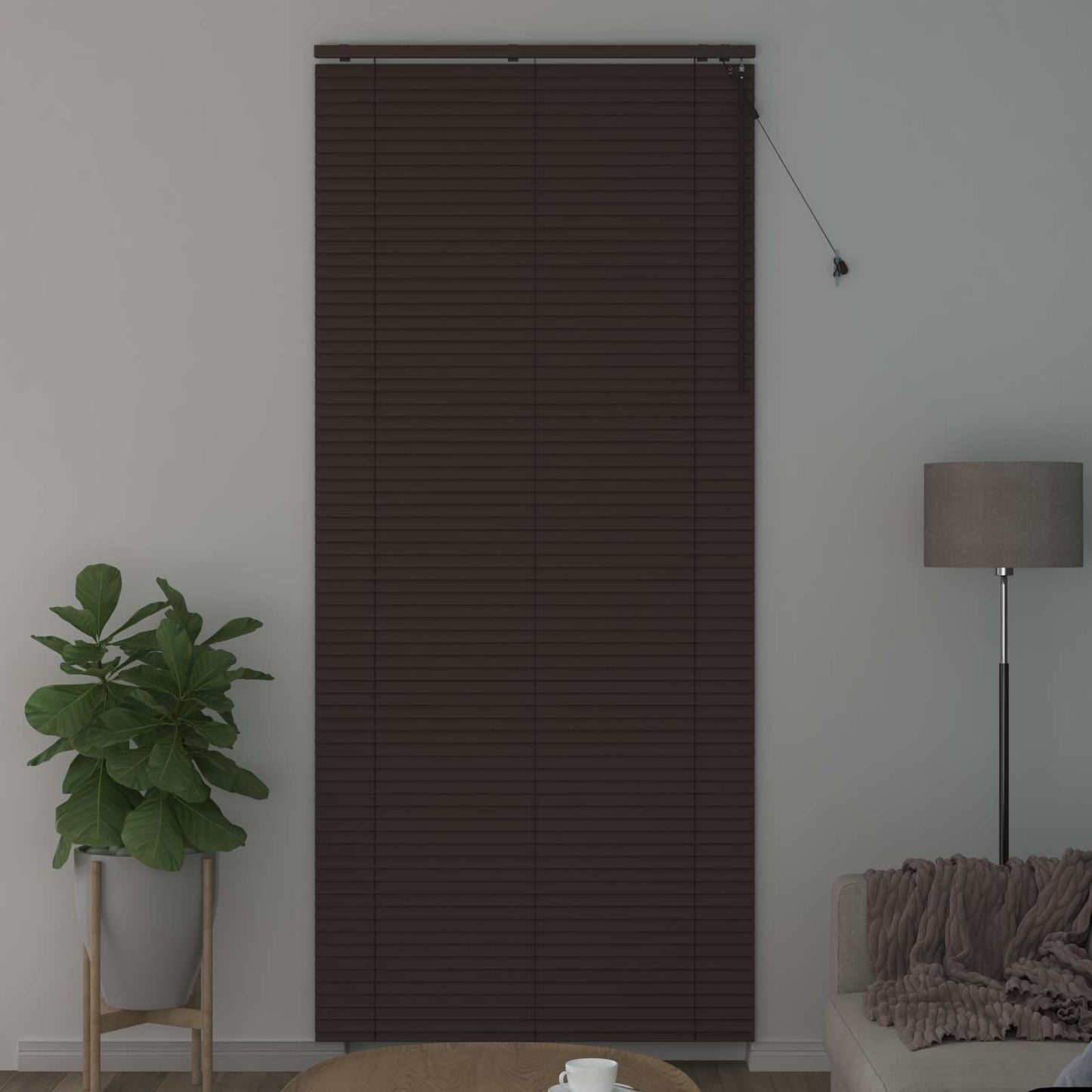 vidaXL Venetian Blind Dark Brown 110 x 250 cm 35 mm