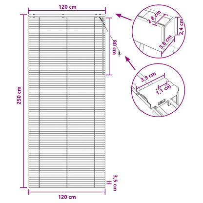 vidaXL Venetian Blind Dark Brown 120 x 250 cm 35 mm