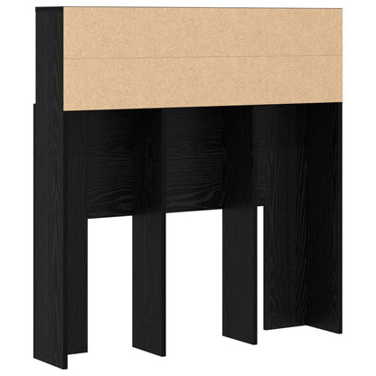 vidaXL Headboard Cabinet Black Oak 100 x 19 x 103.5 cm Engineered Wood