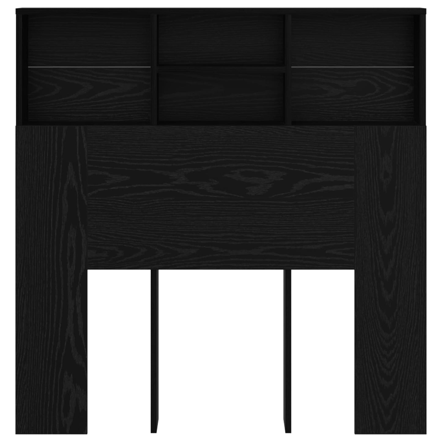 vidaXL Headboard Cabinet Black Oak 100 x 19 x 103.5 cm Engineered Wood