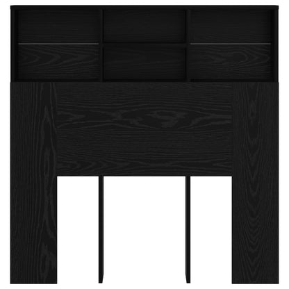 vidaXL Headboard Cabinet Black Oak 100 x 19 x 103.5 cm Engineered Wood