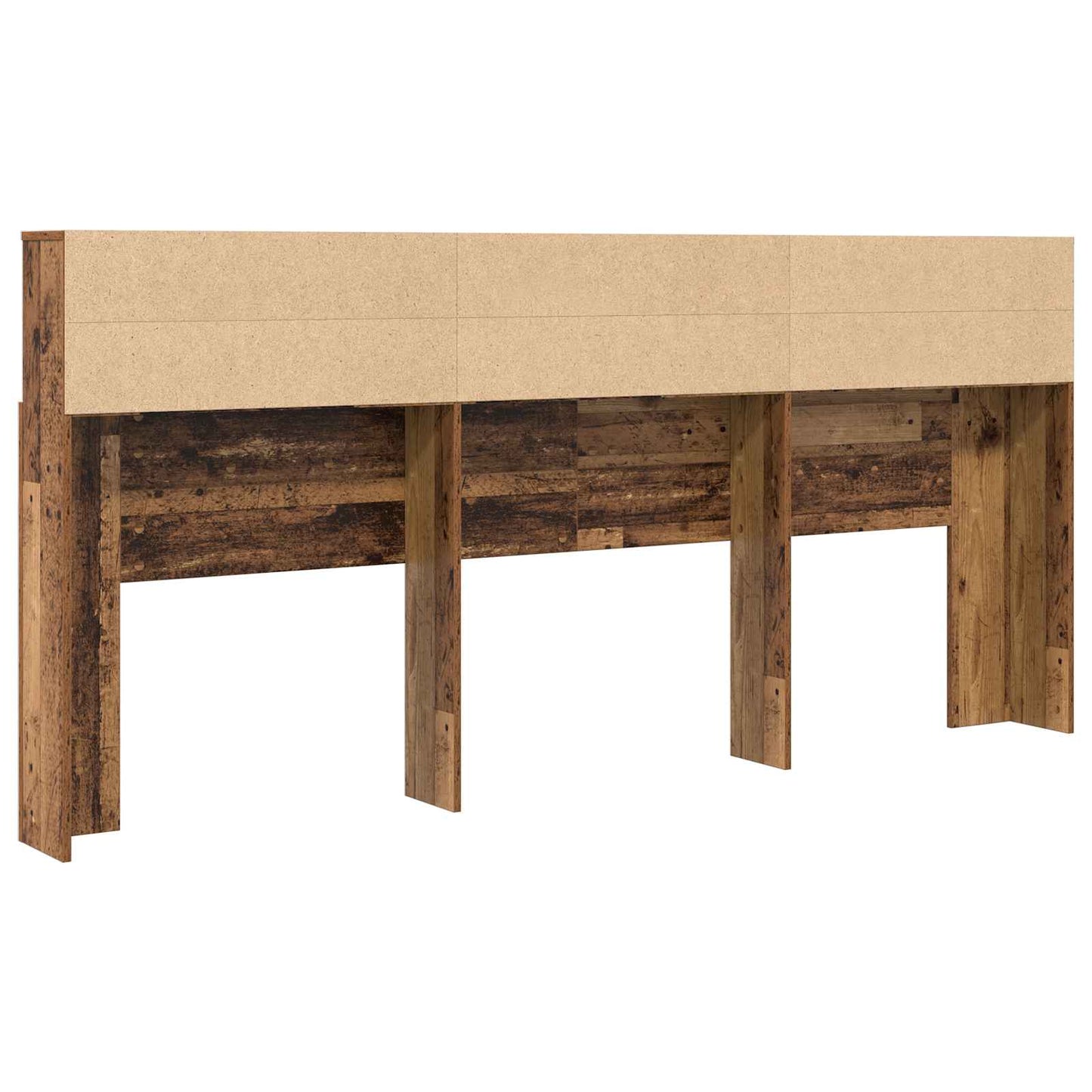 vidaXL Headboard Cabinet Old Wood 220 x 19 x 101.5 cm Engineered Wood