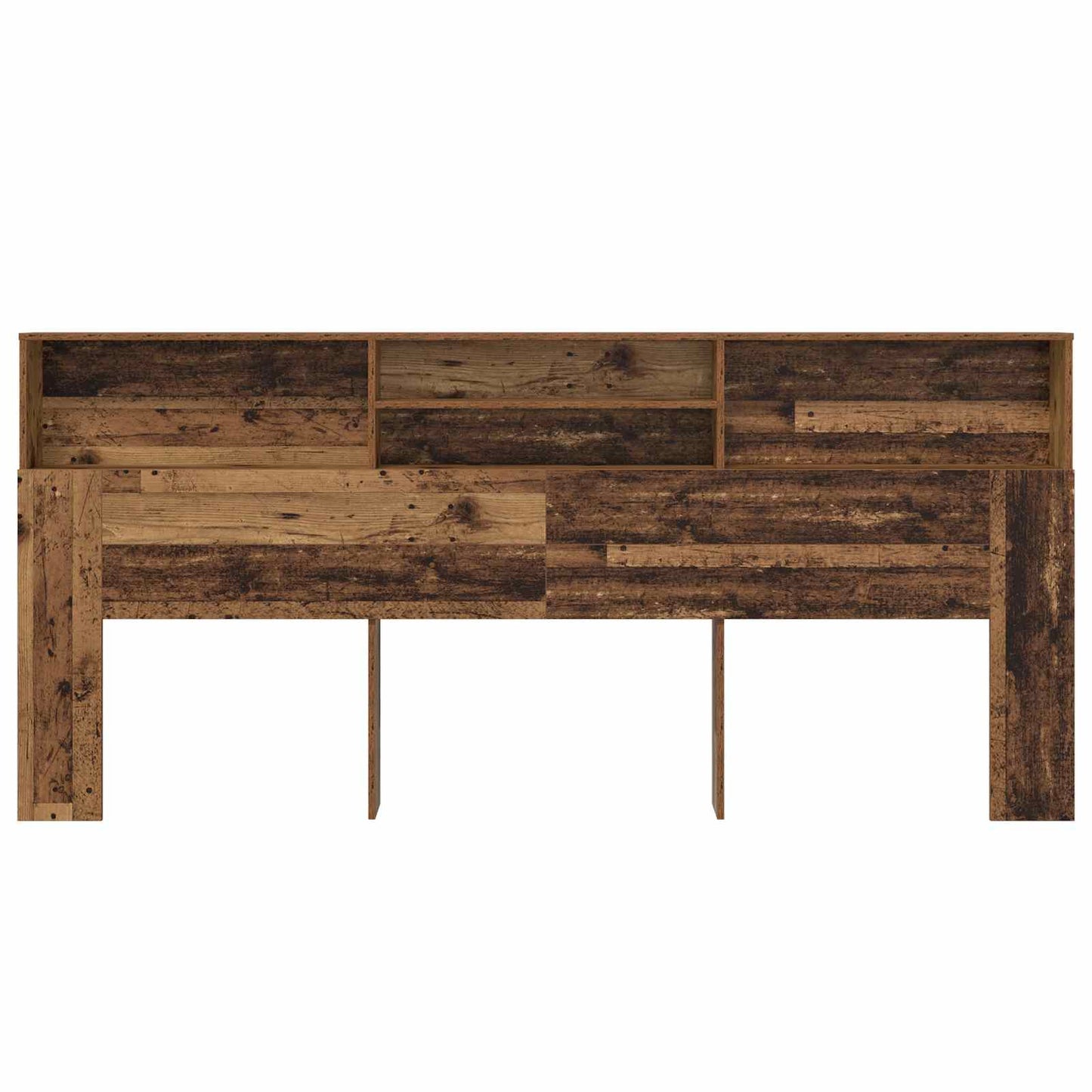 vidaXL Headboard Cabinet Old Wood 220 x 19 x 101.5 cm Engineered Wood