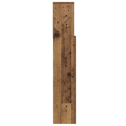 vidaXL Headboard Cabinet Old Wood 220 x 19 x 101.5 cm Engineered Wood