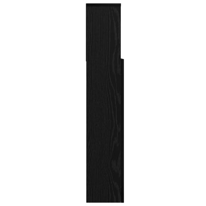 vidaXL Headboard Cabinet Black Oak 220 x 19 x 101.5 cm Engineered Wood