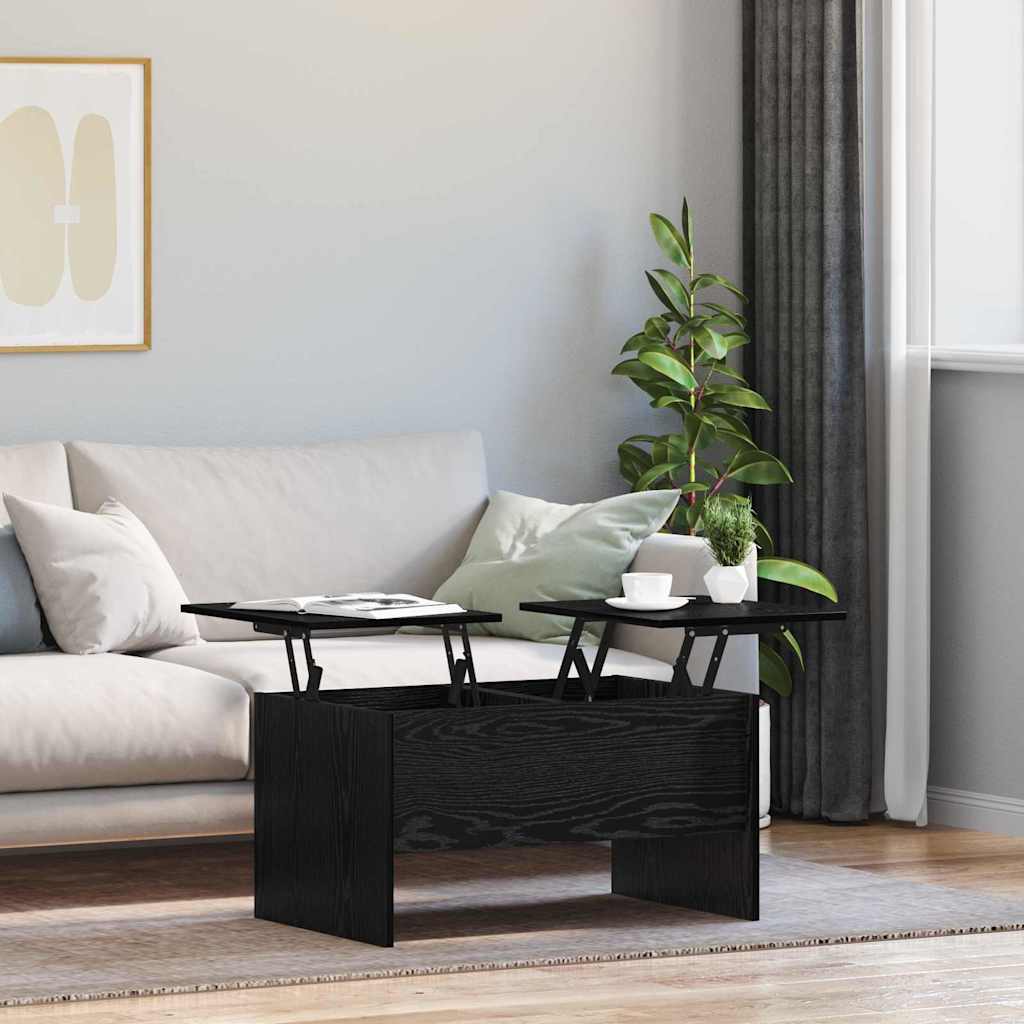 vidaXL Coffee Table Black Oak 102 x 50.5 x 46.5 cm Engineered Wood