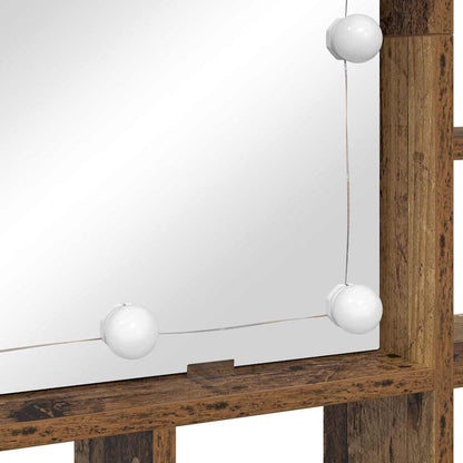 vidaXL Mirror Cabinet Old wood 91 x 15 x 76.5 cm Engineered Wood