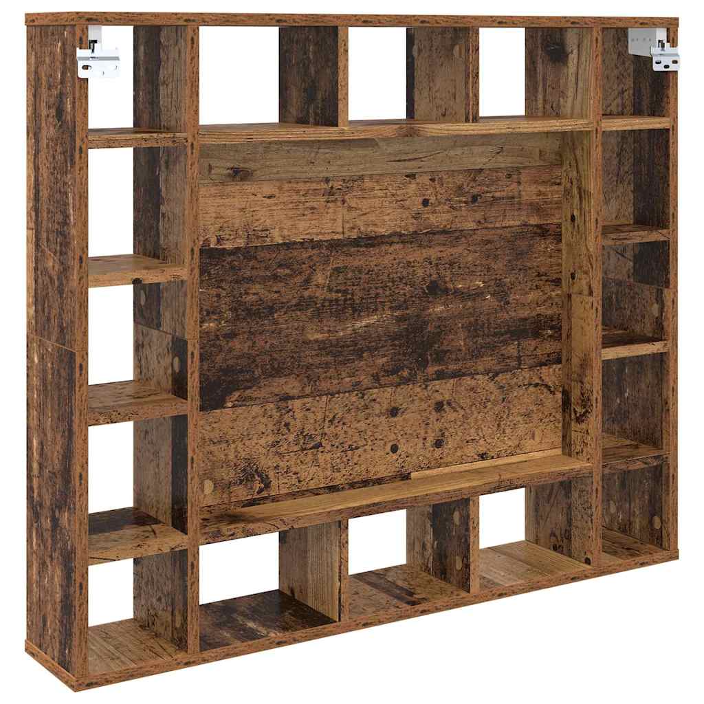vidaXL Mirror Cabinet Old wood 91 x 15 x 76.5 cm Engineered Wood