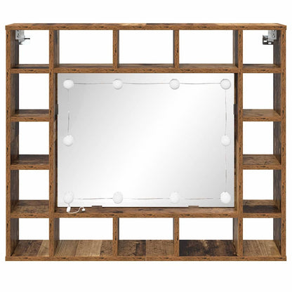 vidaXL Mirror Cabinet Old wood 91 x 15 x 76.5 cm Engineered Wood
