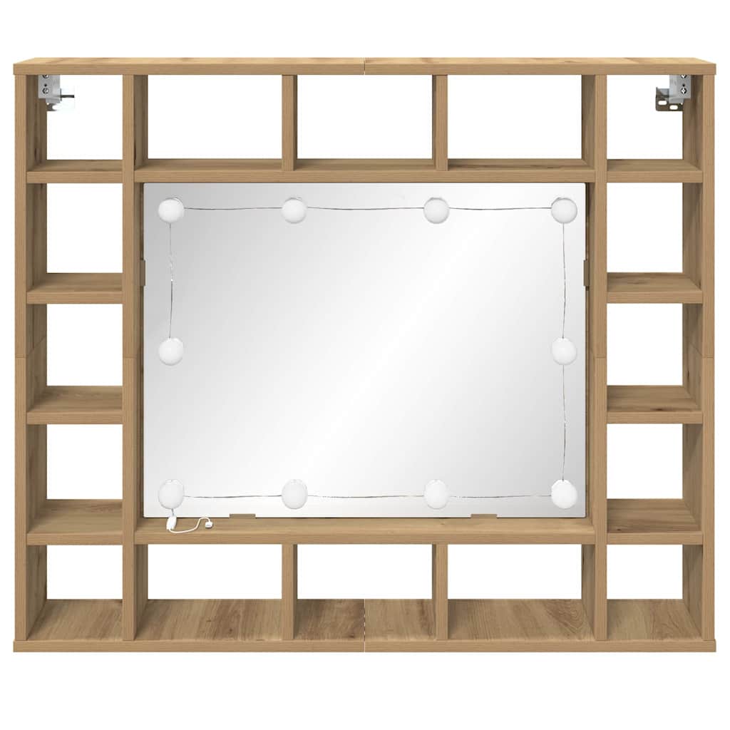 vidaXL Mirror Cabinet Artisan Oak 91 x 15 x 76.5 cm Engineered Wood
