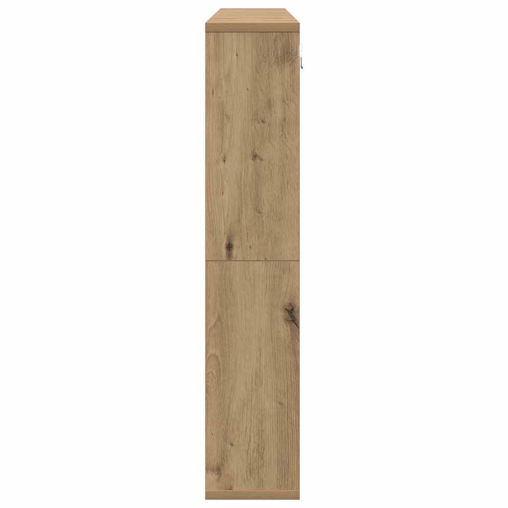 vidaXL Mirror Cabinet Artisan Oak 91 x 15 x 76.5 cm Engineered Wood