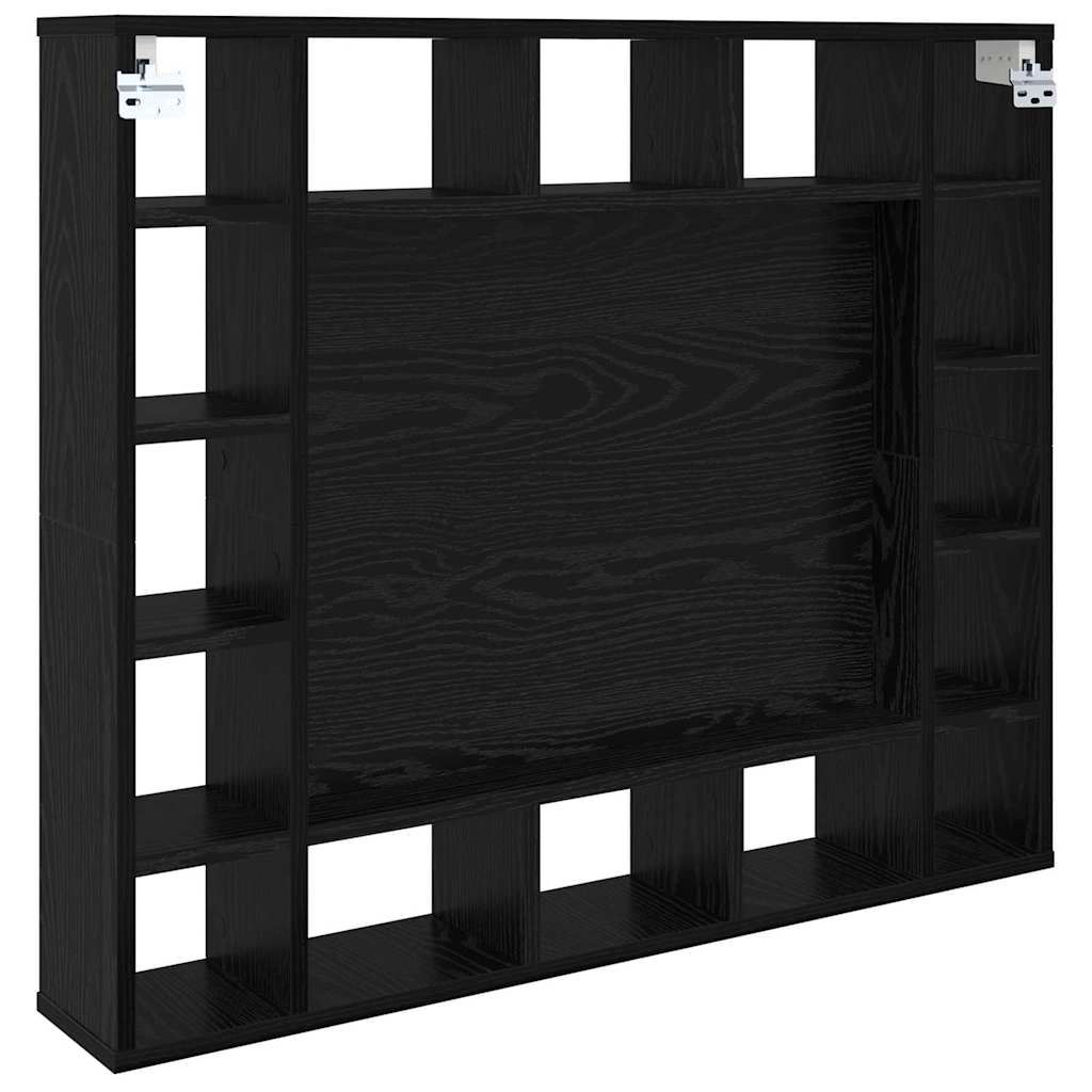 vidaXL Mirror Cabinet Black Oak 91 x 15 x 76.5 cm Engineered Wood