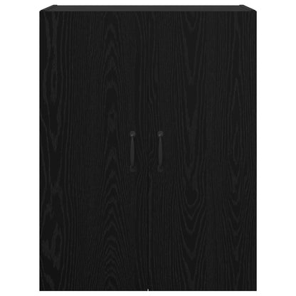 vidaXL Wall Cabinet Black Oak 69.5 x 34 x 90 cm Engineered Wood