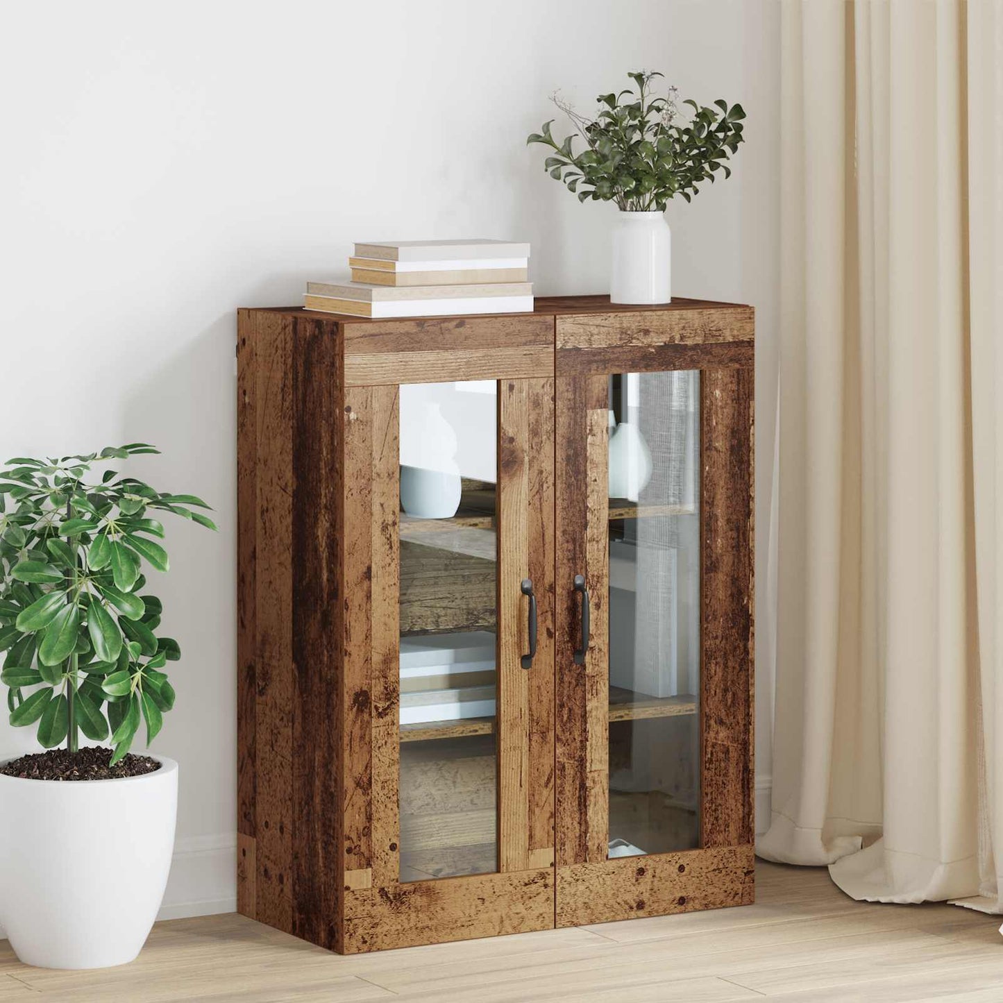 vidaXL Storage Cabinet Wall-mounted Old Wood 69.5 x 34 x 90 cm
