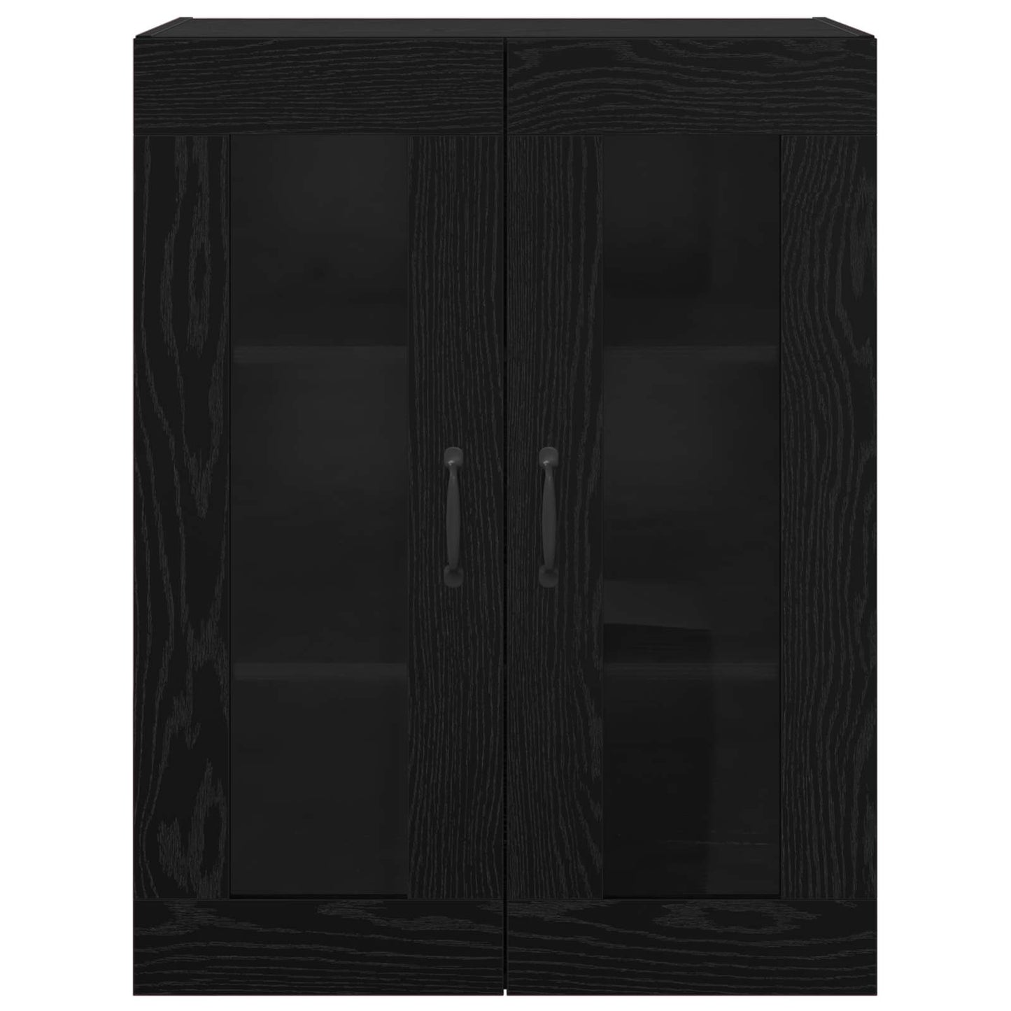 vidaXL Storage Cabinet Wall-mounted Black Oak 69.5 x 34 x 90 cm