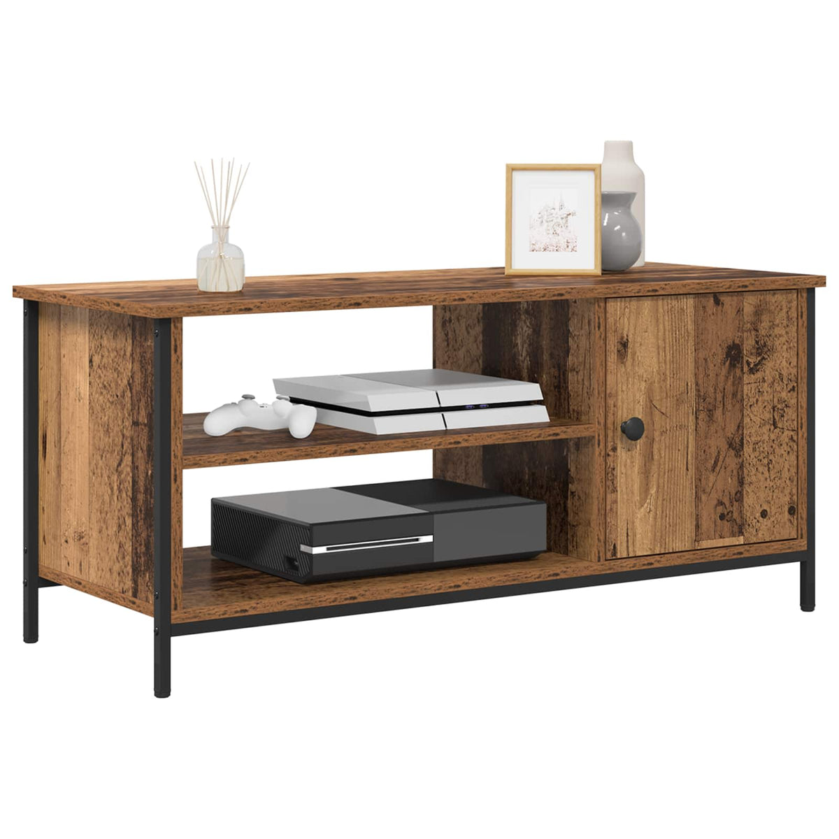 vidaXL TV Cabinet 100 x 40 x 45 cm Old Wood Engineered Wood