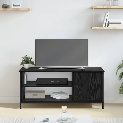 vidaXL TV Cabinet 100 x 40 x 45 cm Black Oak Engineered Wood