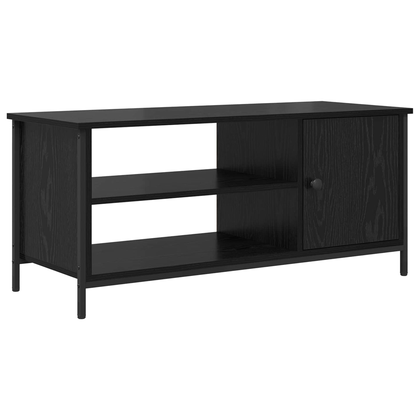 vidaXL TV Cabinet 100 x 40 x 45 cm Black Oak Engineered Wood