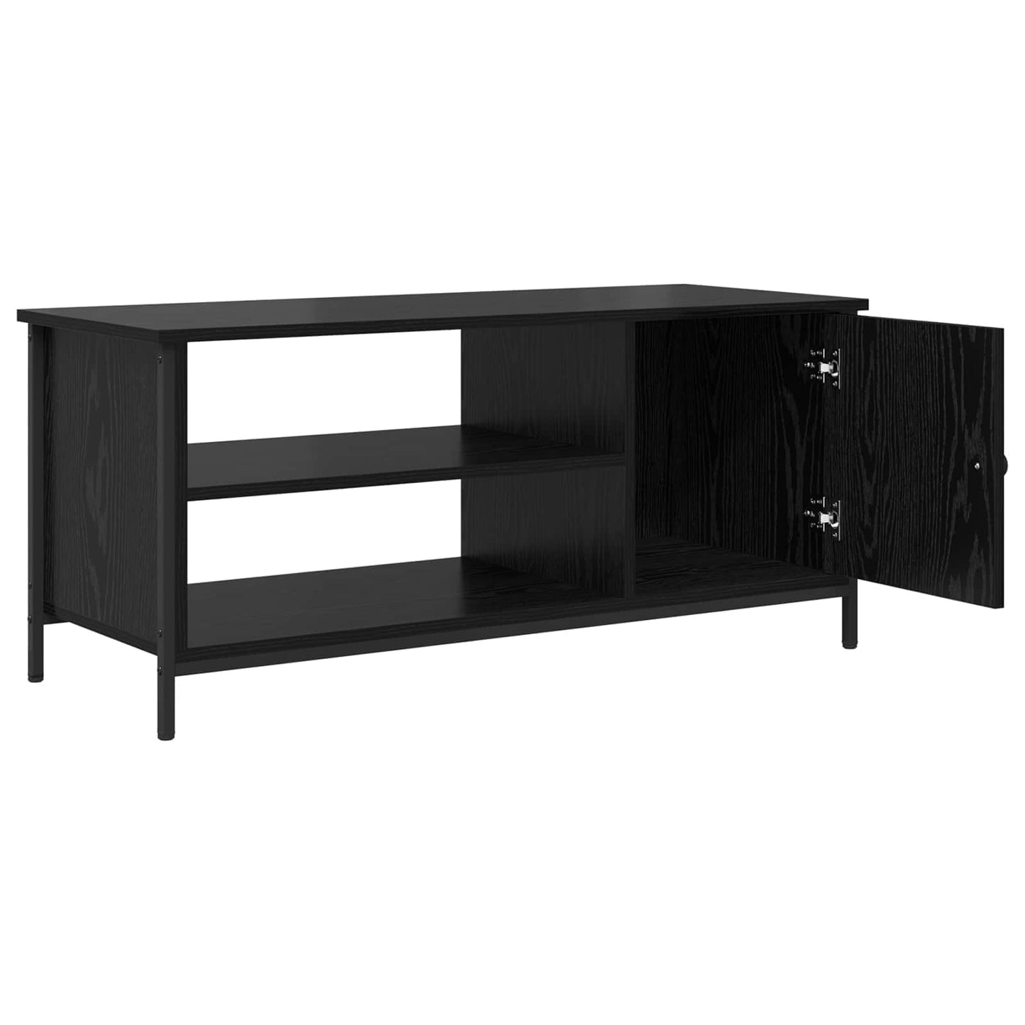 vidaXL TV Cabinet 100 x 40 x 45 cm Black Oak Engineered Wood