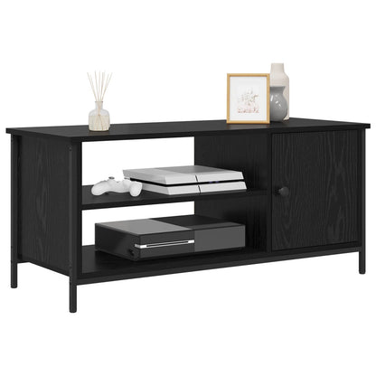 vidaXL TV Cabinet 100 x 40 x 45 cm Black Oak Engineered Wood