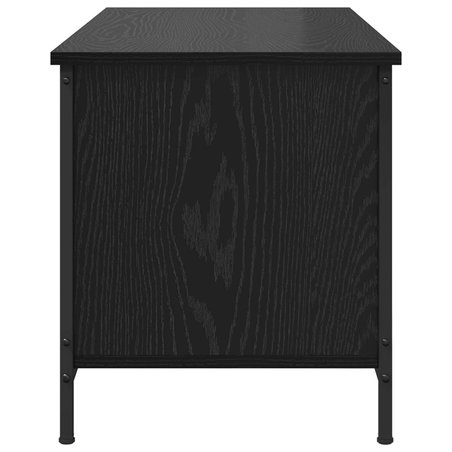 vidaXL TV Cabinet 100 x 40 x 45 cm Black Oak Engineered Wood
