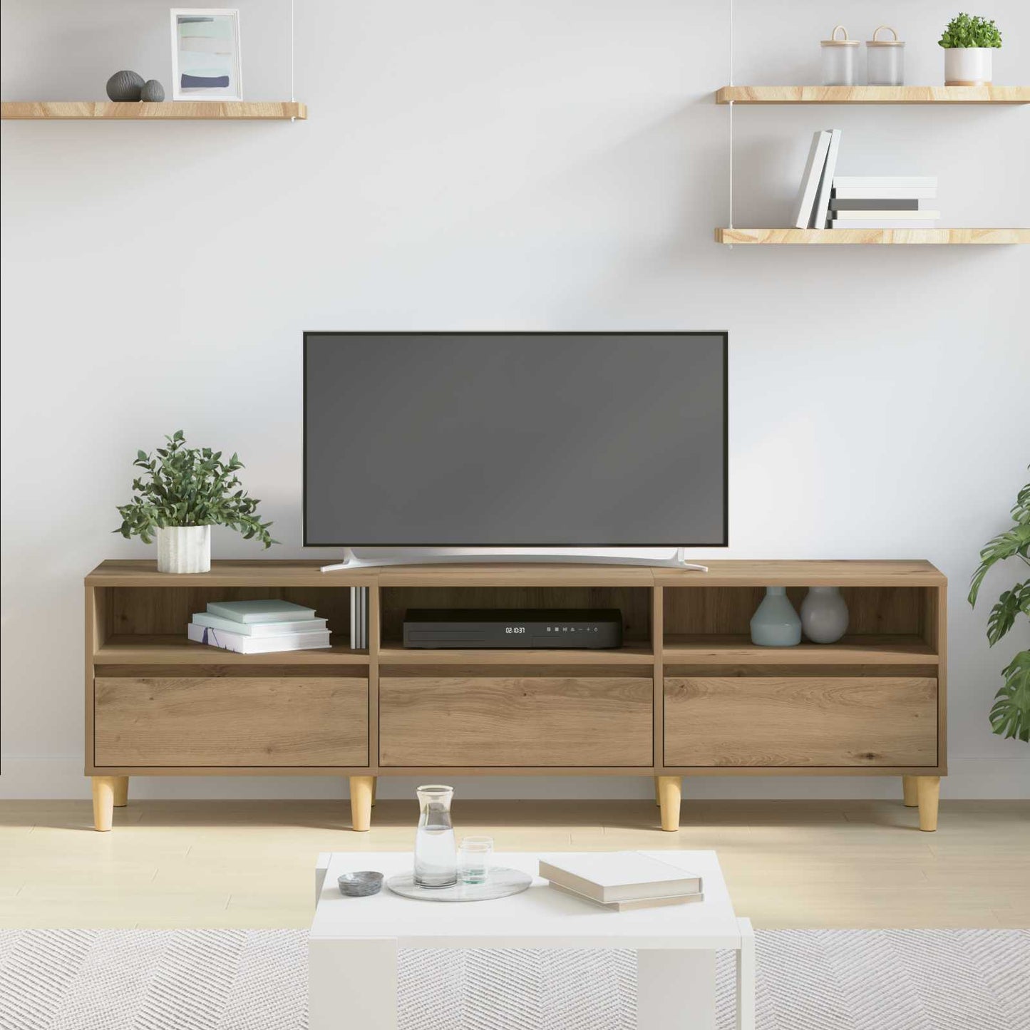 vidaXL TV Cabinet 150 x 30 x 45 cm Artisan Oak Engineered Wood