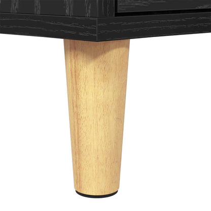 vidaXL TV Cabinet Black Oak 150 x 30 x 45 cm Engineered Wood