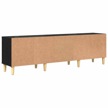 vidaXL TV Cabinet Black Oak 150 x 30 x 45 cm Engineered Wood