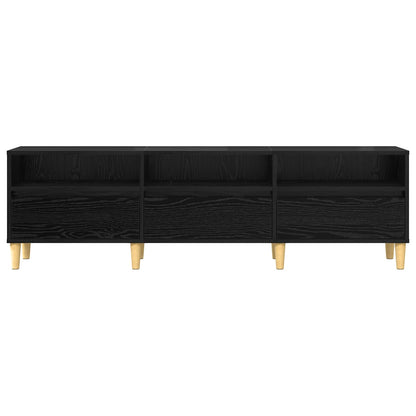 vidaXL TV Cabinet Black Oak 150 x 30 x 45 cm Engineered Wood