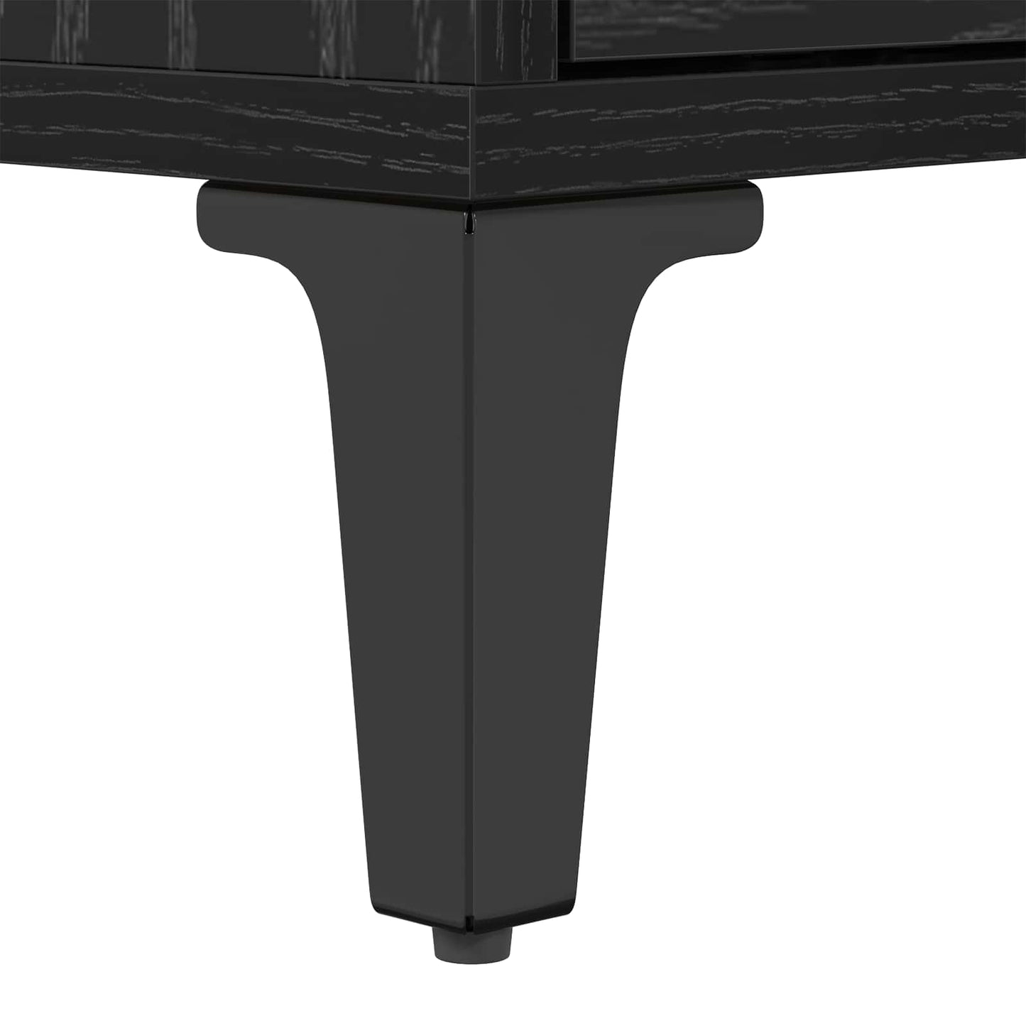 vidaXL TV Cabinet Black Oak 150 x 30 x 45 cm Engineered Wood and Iron