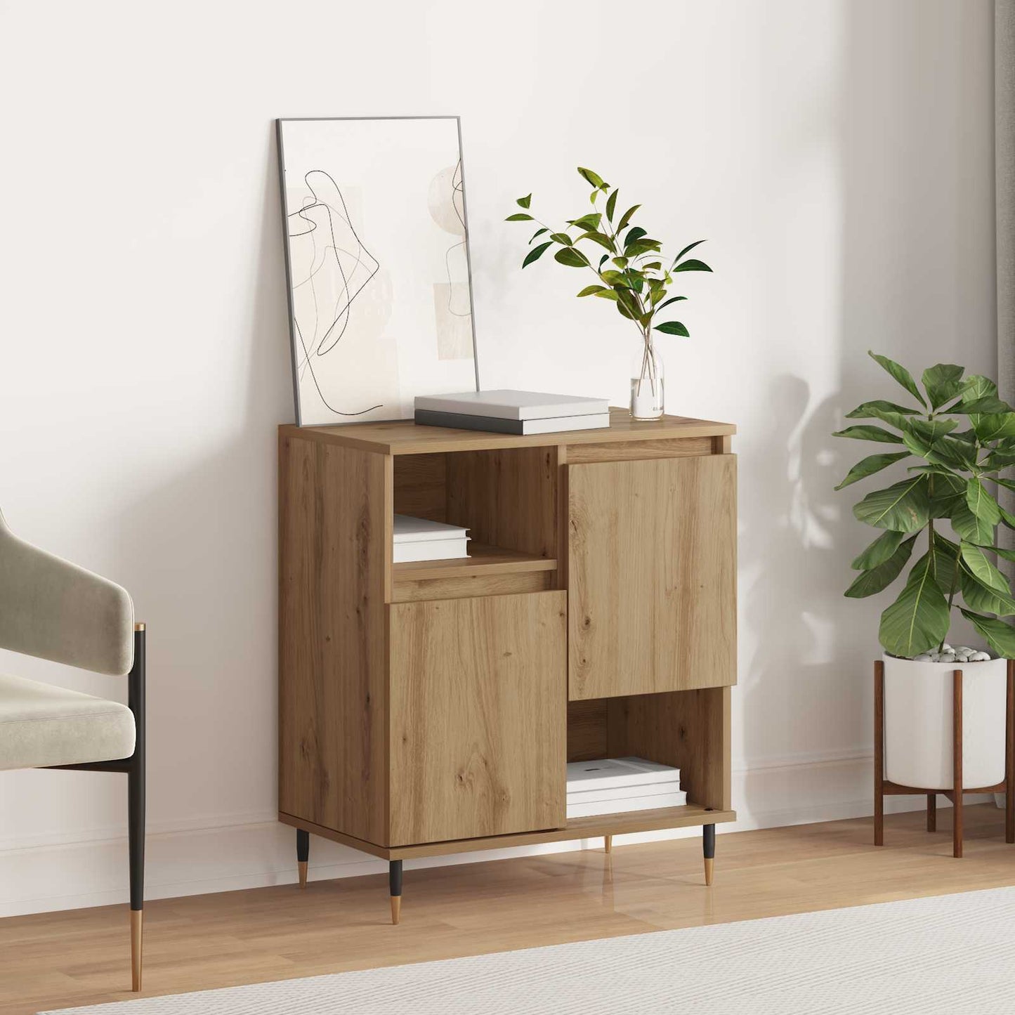 vidaXL Sideboard Artisan Oak 60 x 35 x 70 cm