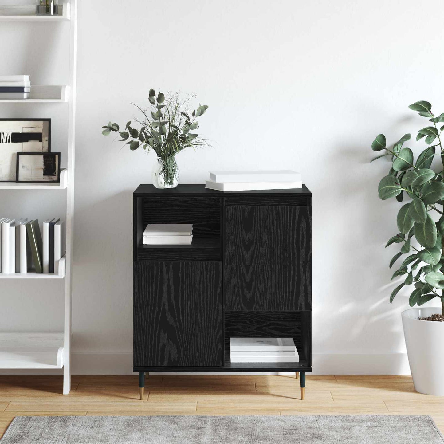 vidaXL Sideboard Black Oak 60 x 35 x 70 cm