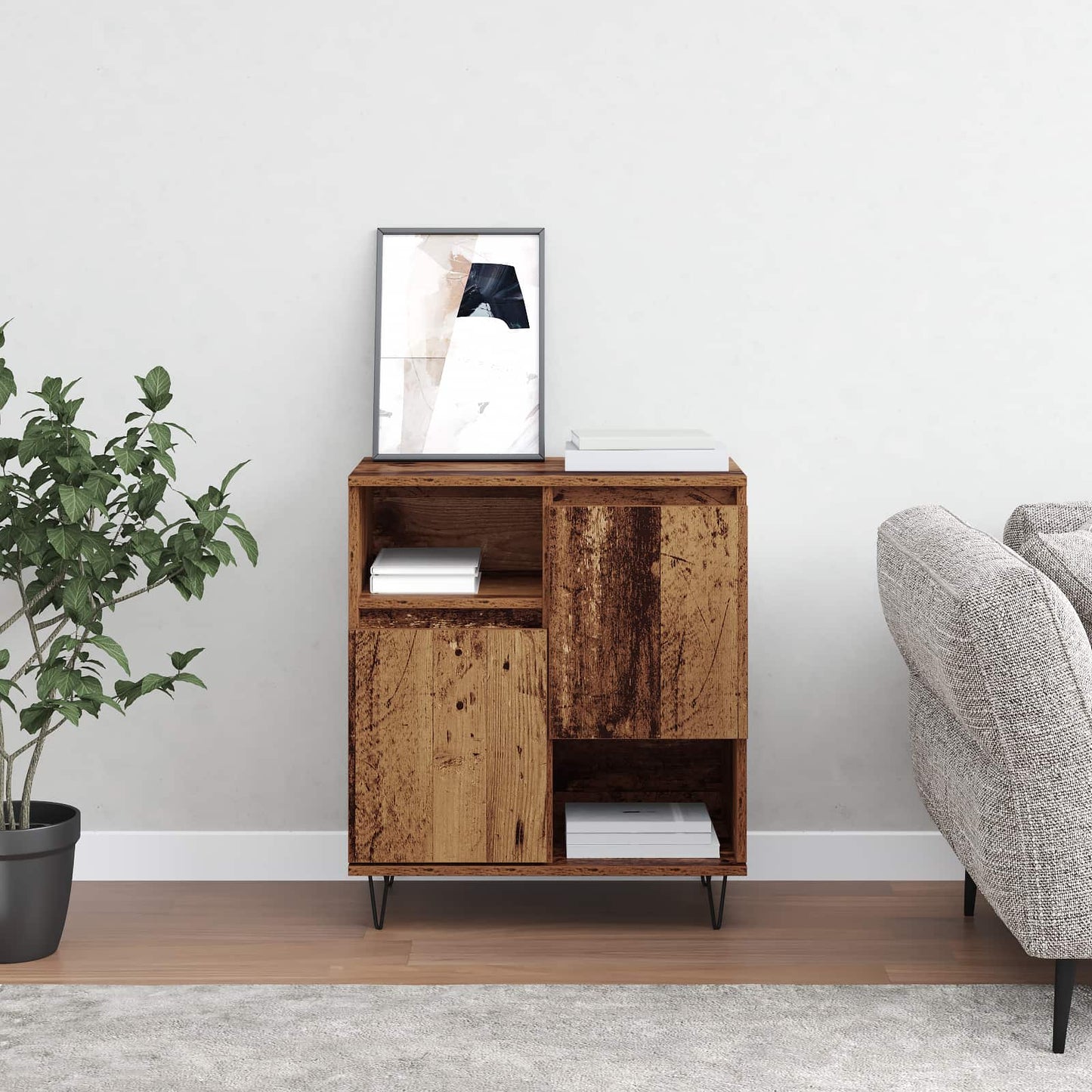 vidaXL Sideboard Old Wood 60 x 35 x 70 cm