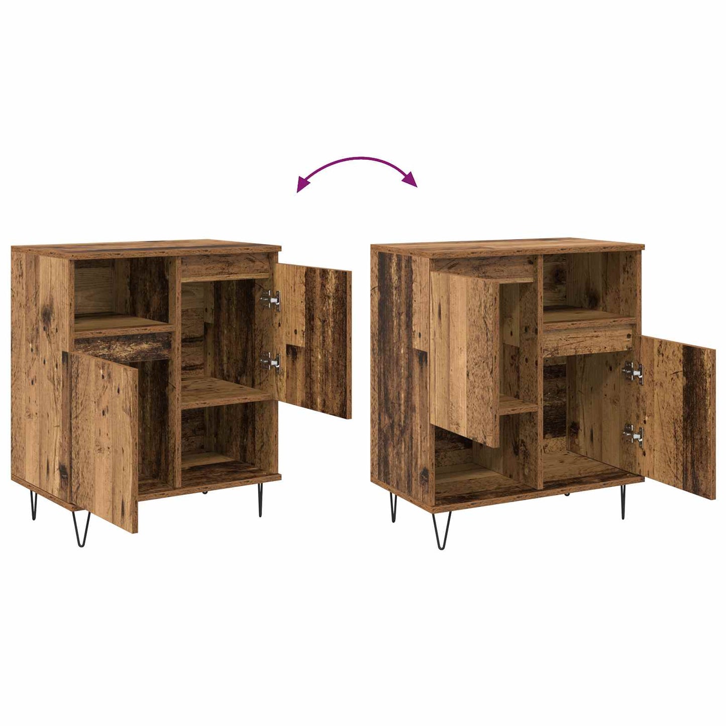 vidaXL Sideboard Old Wood 60 x 35 x 70 cm