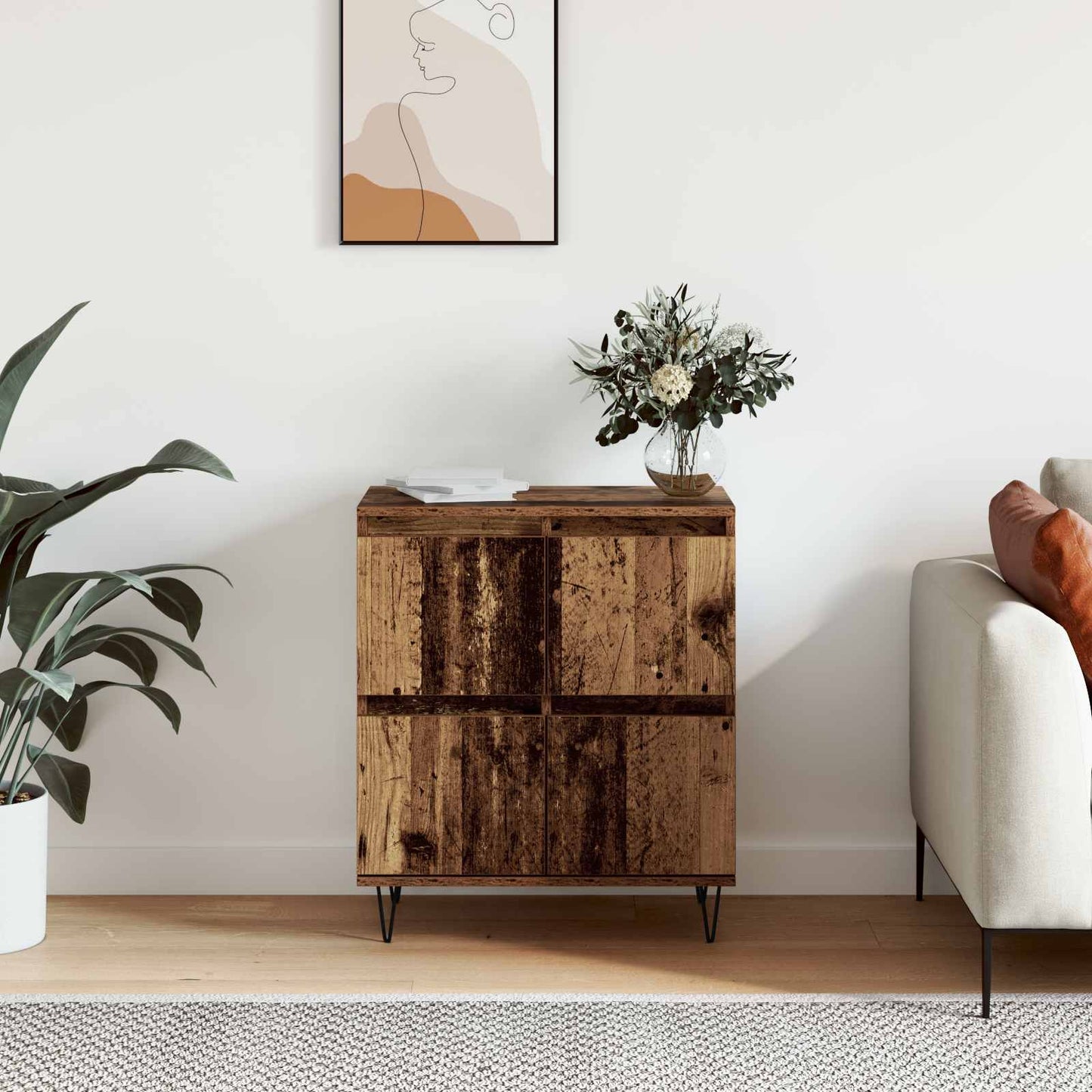 vidaXL Sideboard Old Wood 60 x 35 x 70 cm