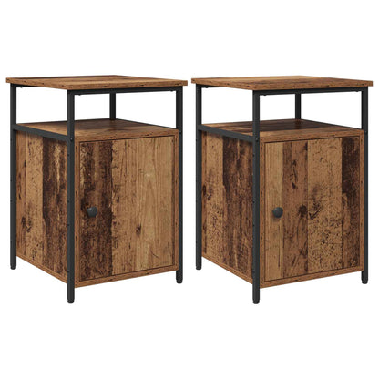 vidaXL Bedside Cabinet 2 pcs Old wood Engineered Wood