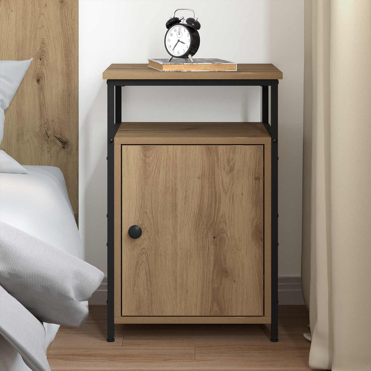 vidaXL Bedside Cabinet Artisan oak Engineered Wood
