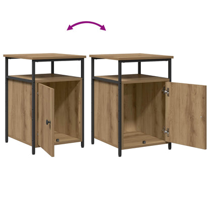 vidaXL Bedside Cabinet 2 pcs Artisan oak Engineered Wood