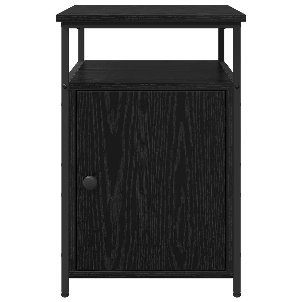 vidaXL Bedside Cabinet Black oak Engineered Wood