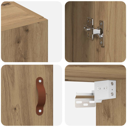 vidaXL Wall Cabinet Artisan Oak 69.5 x 34 x 90 cm Engineered Wood