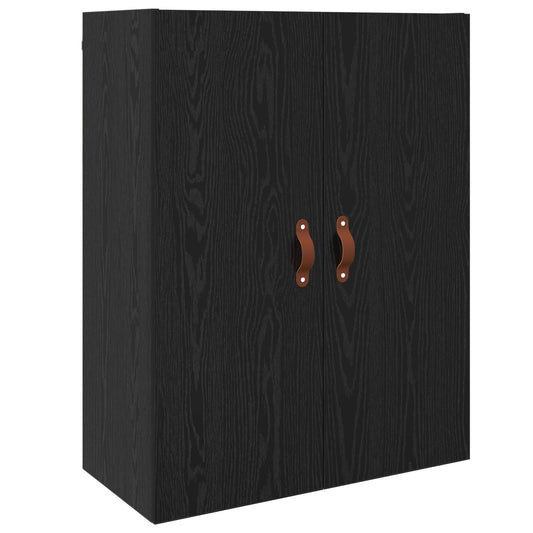 vidaXL Wall Cabinet Black Oak 69.5 x 34 x 90 cm Engineered Wood