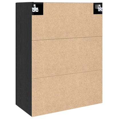 vidaXL Wall Cabinet Black Oak 69.5 x 34 x 90 cm Engineered Wood