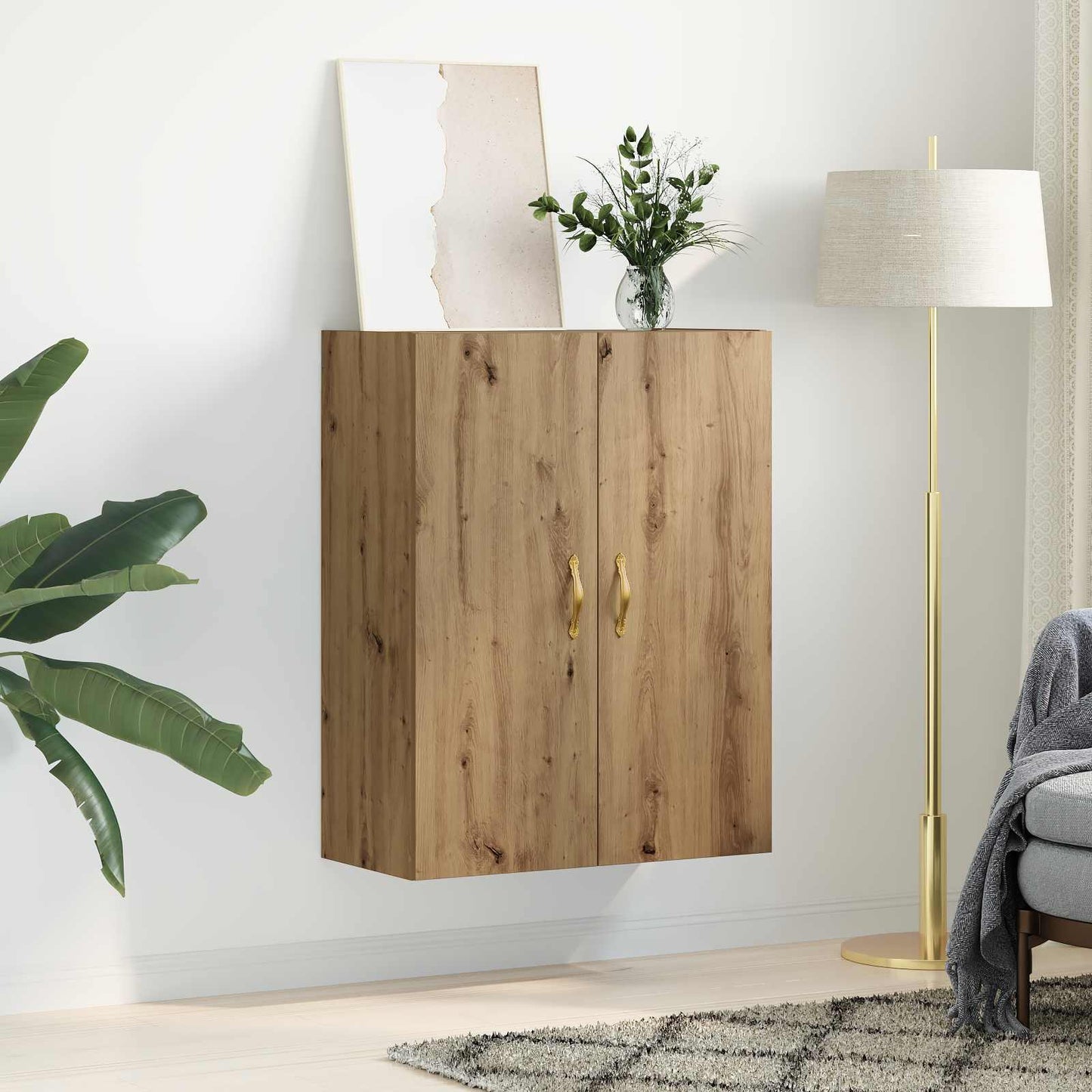 vidaXL Wall Cabinet Artisan Oak 69.5 x 34 x 90 cm Engineered Wood