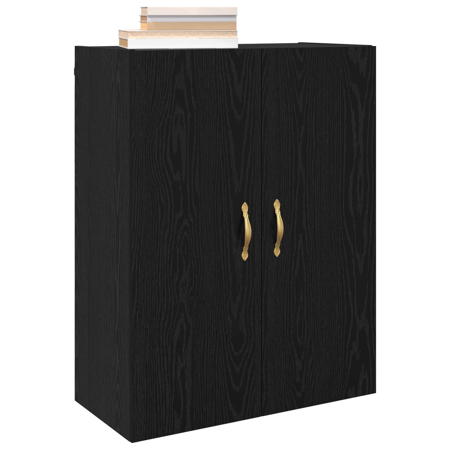 vidaXL Wall Cabinet Black Oak 69.5 x 34 x 90 cm Engineered Wood