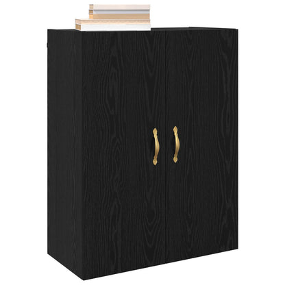 vidaXL Wall Cabinet Black Oak 69.5 x 34 x 90 cm Engineered Wood