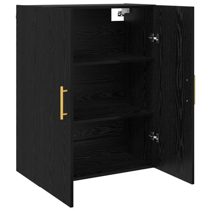 vidaXL Wall Cabinet Black Oak 69.5 x 34 x 90 cm Engineered Wood