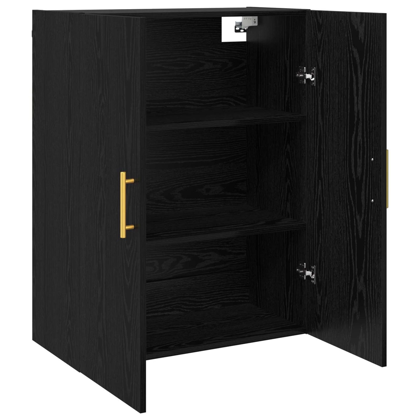 vidaXL Wall Cabinet Black Oak 69.5 x 34 x 90 cm Engineered Wood